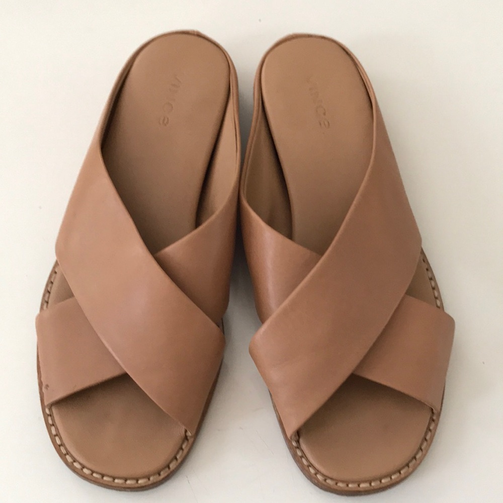 Vince Fairley Leather Slide Sandal